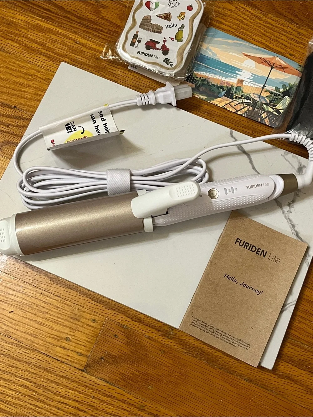 Furiden Lite dual voltage 2 in 1 curling iron and flat iron travel styler new